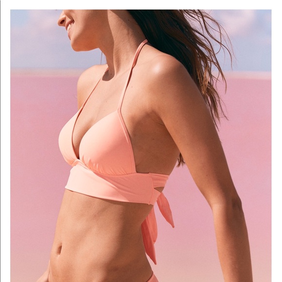 aerie Other - SOLD AERIE PERKY TRIANGLE BIKINI TOP CORAL